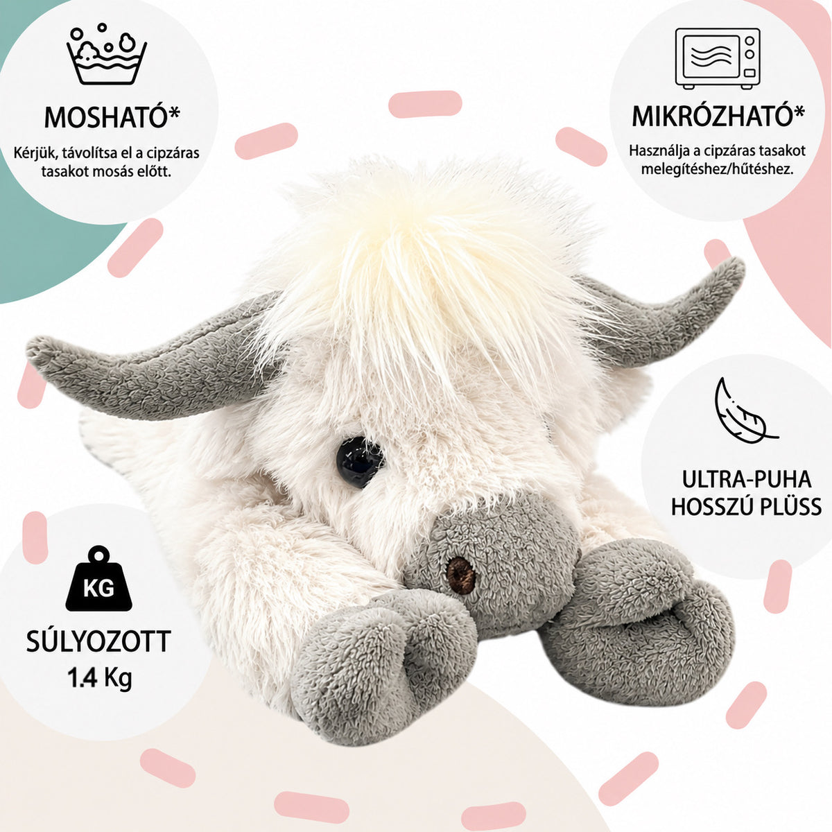 Nini - az 1,4 kg-os Melegíthető Nyugtató Plüssboci